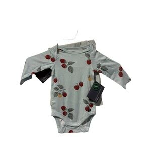 Modern Moments by Gerber Baby 0-3M Raspberry Bodysuit and Ribbed Pants Set NWT